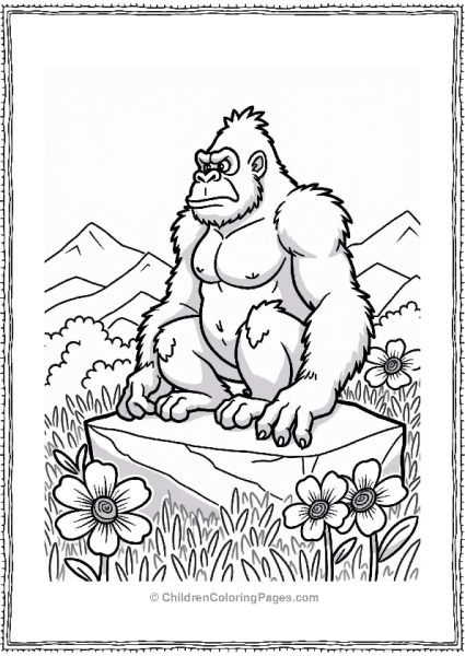 King Kong Among Mountain Flowers Free PDF Printable