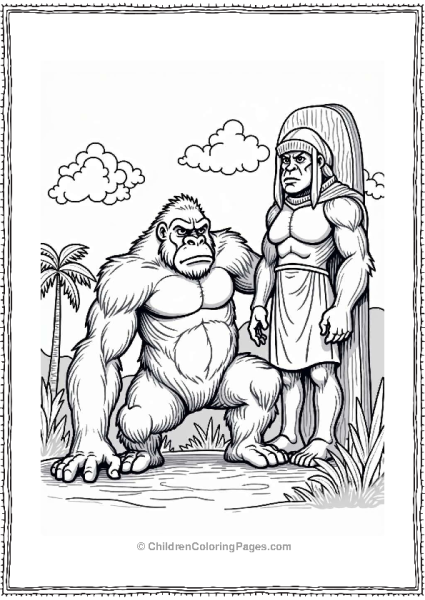 King Kong And The Ancient Statue Free PDF Printable