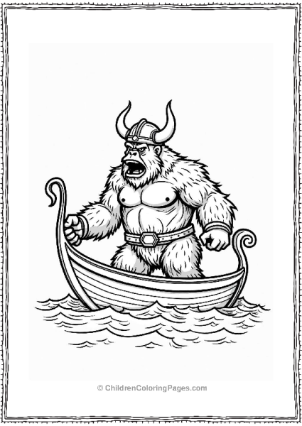 King Kong As A Viking Warrior Free PDF Printable