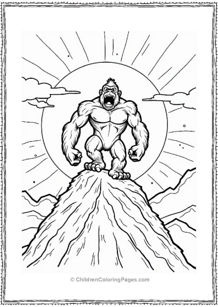 King Kong At Sunset Free PDF Printable