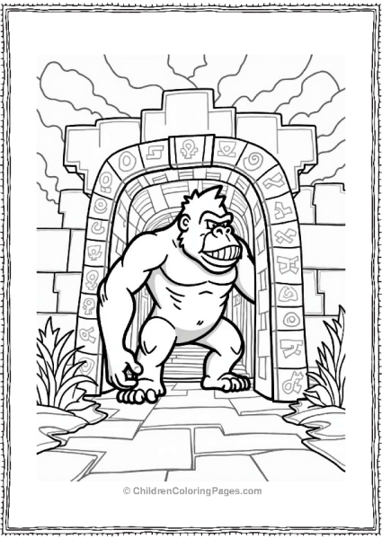 King Kong At The Lost Temple Entrance Free PDF Printable