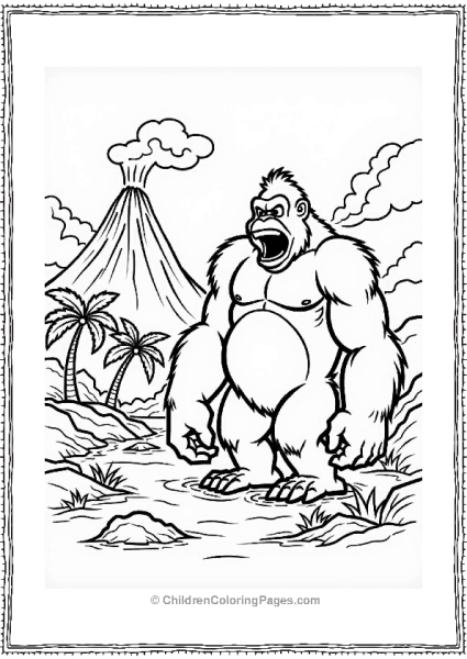 King Kong At The Volcano Free PDF Printable