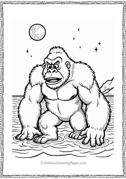 King Kong By The Moonlit Ocean Free PDF Printable