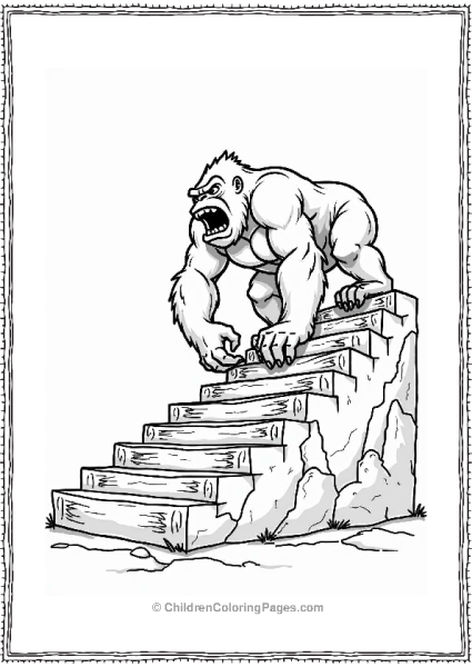 King Kong Climbing A Pyramid Free PDF Printable