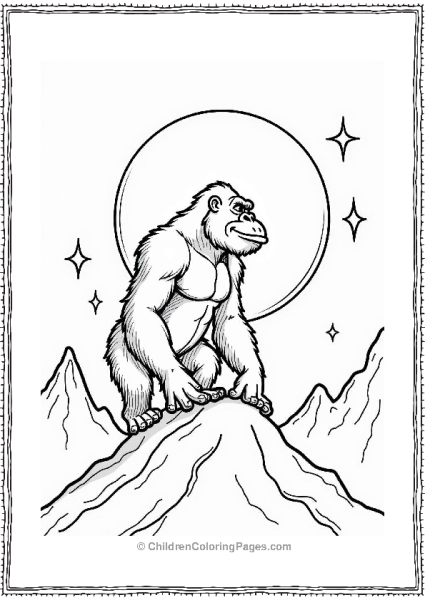 King Kong Gazing At The Moon Free PDF Printable