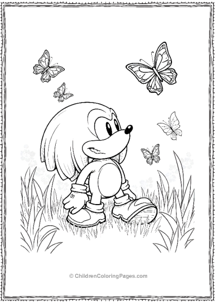 Knuckles In A Butterfly Garden Scaled Free PDF Printable