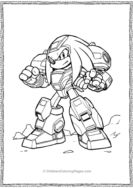 Knuckles Powered Up Free PDF Printable