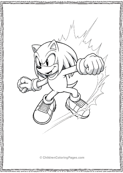 Knuckles Leaping Into Action Free PDF Printable