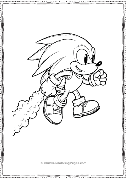 Knuckles Speeding Through The Air Free PDF Printable