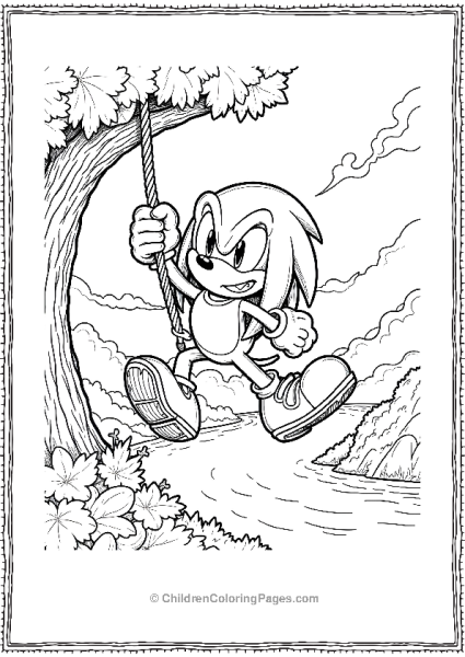 Knuckles Swinging Through The Jungle Free PDF Printable