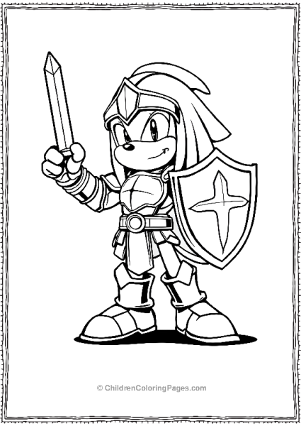 Knuckles The Brave Knight Free PDF Printable