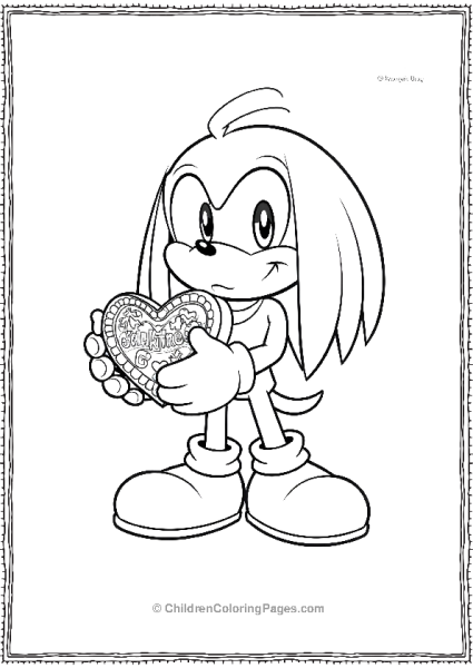 Knuckles Valentines Day Heart Cookie Free PDF Printable