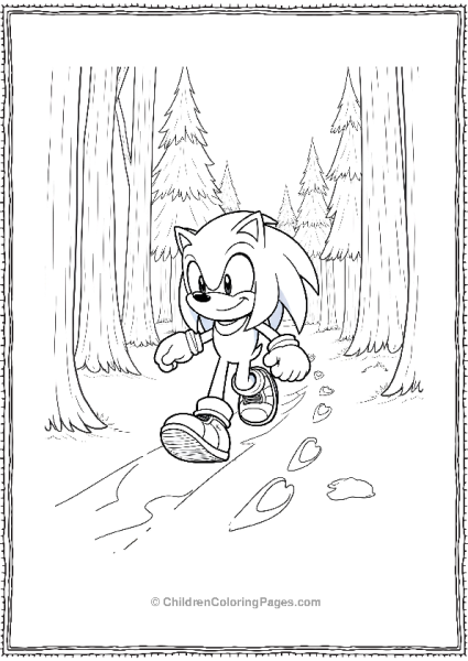 Knuckles Walking Through A Forest Free PDF Printable