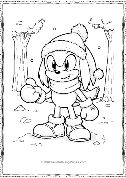 Knuckles Winter Wonderland Adventure Free PDF Printable