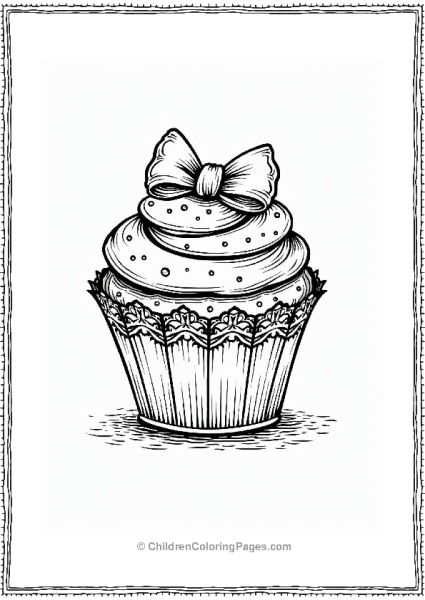 Lace Wrapped Vintage Cupcake Free PDF Printable