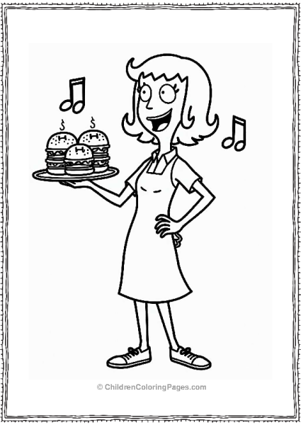 Linda Singing With Whimsical Burgers Free PDF Printable