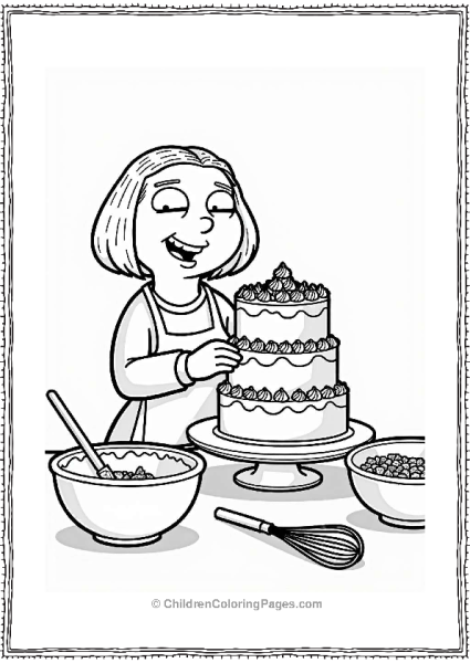 Lois Baking A Cake In Family Guy Free PDF Printable