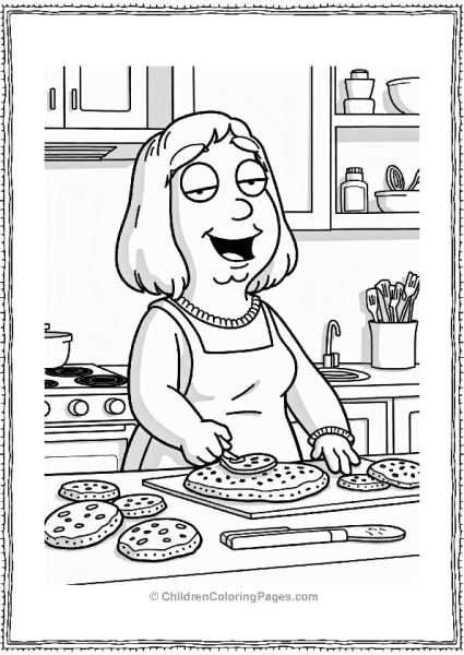 Lois Griffin Baking Cookies In The Kitchen Free PDF Printable