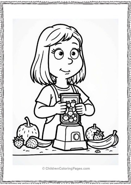 Lois Making Smoothies In A Minimalist Scene Free PDF Printable