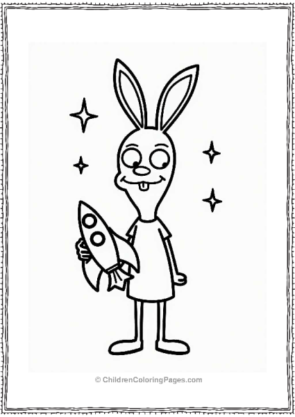 Louise With Bunny Ears And Toy Rocket Free PDF Printable