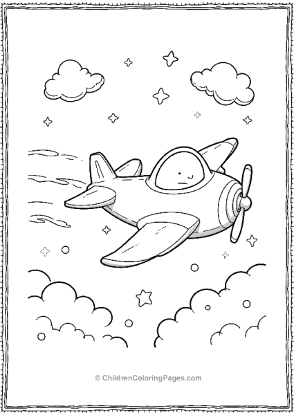 Magical Cloud Airplane Free PDF Printable