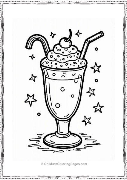 Magical Milk Shake With Rainbow Straw Free PDF Printable