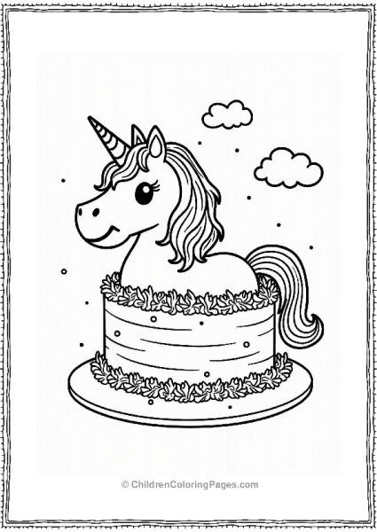 Magical Unicorn Cake For A Birthday Free PDF Printable