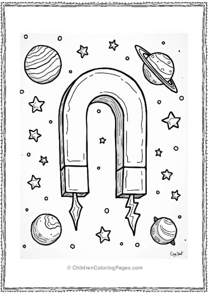 Magnet Floating In Outer Space Free PDF Printable