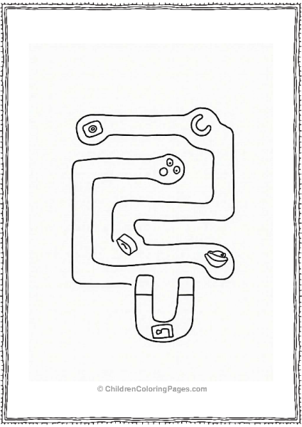 Magnetic Maze For Kids Free PDF Printable