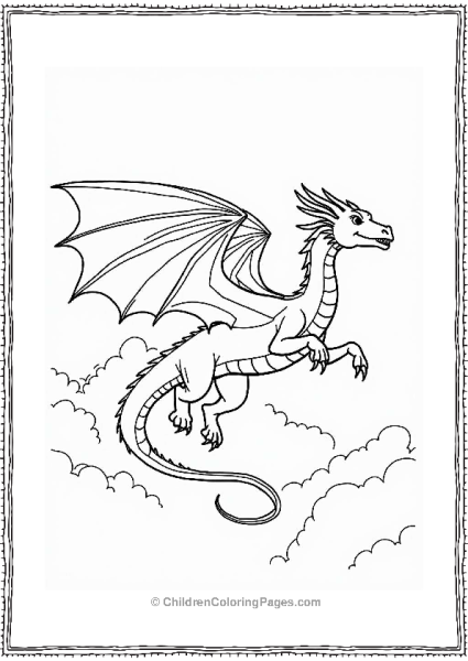 Majestic Dragon In Flight Free PDF Printable