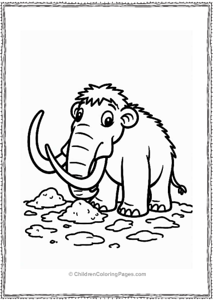 Mammoth Playing In The Snow Free PDF Printable