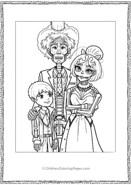 Miguel Hector And Imelda From Coco Free PDF Printable