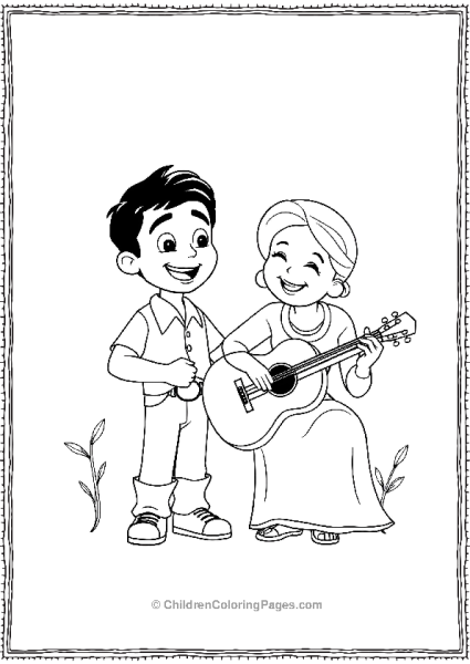 Miguel’s Mom Playing Guitar Free PDF Printable