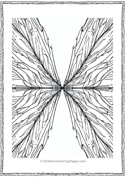 Mirror Lines Abstract Coloring Page Free PDF Printable