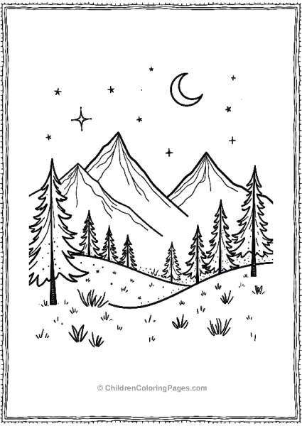 Mountain And Forest Minimalist Boho Landscape Free PDF Printable