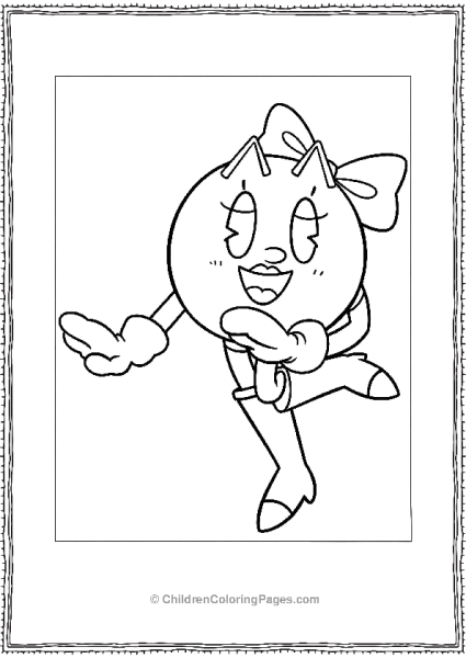 Ms Pacman With A Bow On Her Head Big Eyes Free PDF Printable