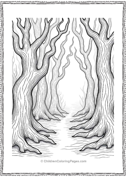 Mysterious Twisted Tree Forest Free PDF Printable