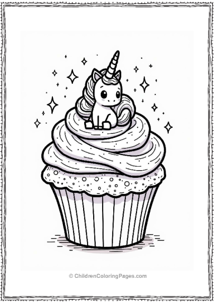 Mystical Unicorn Cupcake Free PDF Printable