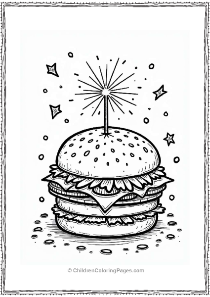 New Year’s Celebration Burger Free PDF Printable