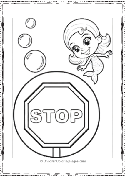 Oona At A Stop Sign Free PDF Printable