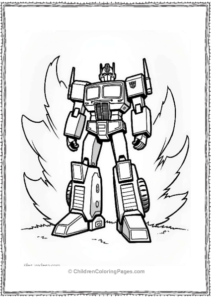 Optimus Prime Among Shadows Free PDF Printable