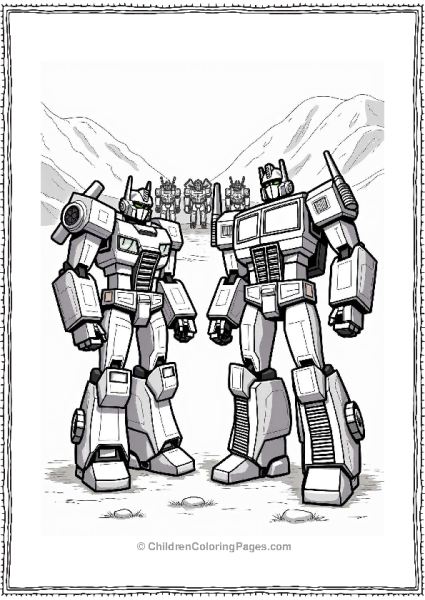 Optimus Prime And Bumblebee Team Up Free PDF Printable