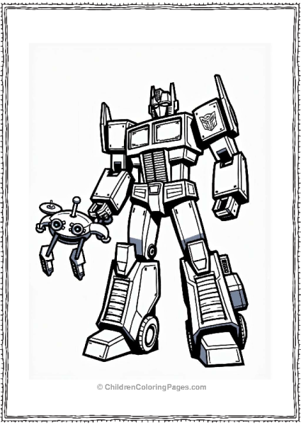 Optimus Prime And Cybertronian Drone Free PDF Printable