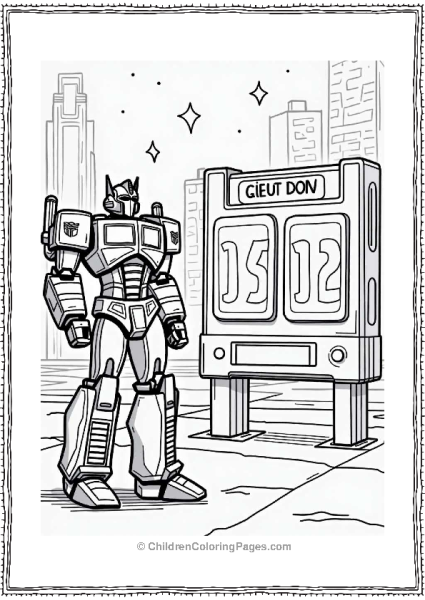 Optimus Prime Countdown Challenge Free PDF Printable