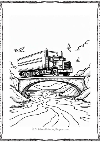 Optimus Prime Crossing A Bridge Free PDF Printable