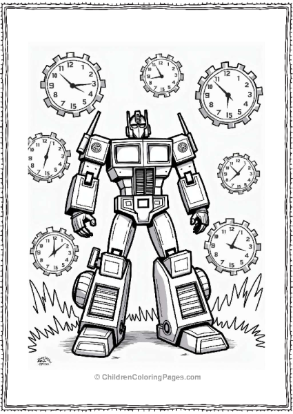 Optimus Prime Facing Time Challenges Free PDF Printable