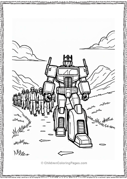 Optimus Prime Guiding A Safe Evacuation Free PDF Printable