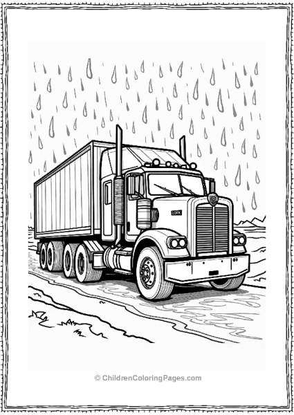 Optimus Prime In A Rainy Landscape Free PDF Printable