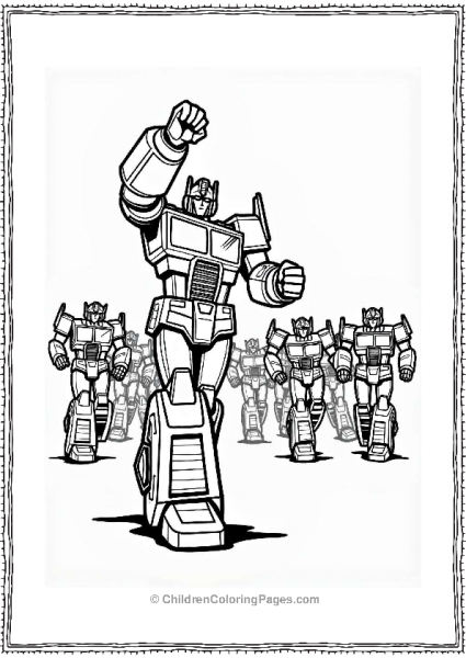 Optimus Prime Leading The Autobots Free PDF Printable