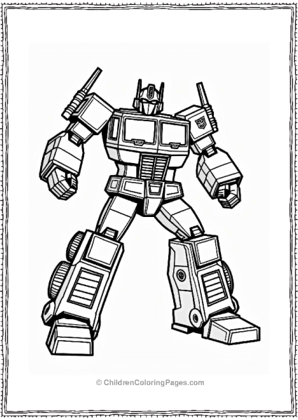 Optimus Prime Mid Transformation Free PDF Printable